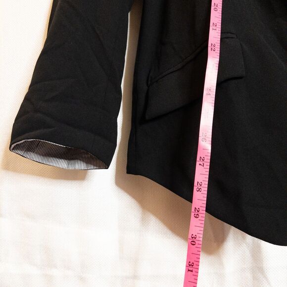Anthropologie Cartonnier Black Blazer Jacket Draped Open- Front Size Medium NWT - Picture 12 of 13